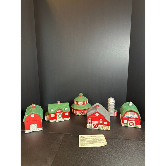 Figis Americana Barn Series 5pc Set 1992–1996 w/ Insert - Picture 1 of 10